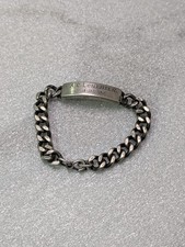 Vintage WWII Sterling Silver ID Bracelet Named A.C. LORENZEN US Navy Service#