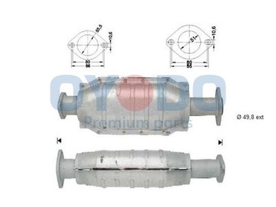 Oyodo Katalysator 10N0136-OYO für RENAULT CLIO 1 Großraumlimousine 357Y 357K Rsi