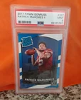 2017 Panini Donruss - Rated Rookie Patrick Mahomes II #327 (RC) PSA Mint 9