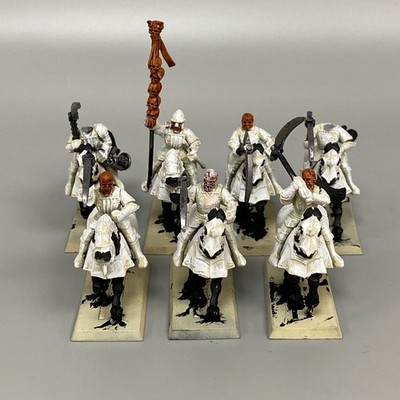 7 CONVERTED UNDEAD EMPIRE KNIGHTS WARHAMMER THE OLD WORLD BARROW/BLACK KNIGHTS