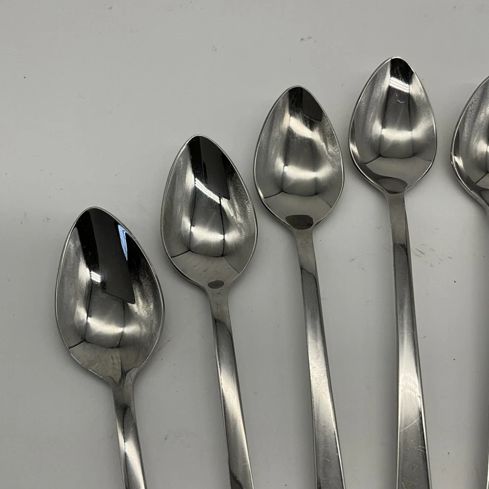 Retroneu Roseanne 18/8 Stainless Flatware Set of 8 Iced Tea Spoons Glossy Korea - Image 3 of 4