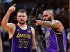 Luka Doncic + LeBron James Lakers Signed 8x10 Autographed Photo / Picture + COA