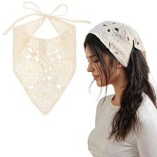 Crochet Bandanas Headbands Head Scarf Hair Scarf for Women Girls Knitted