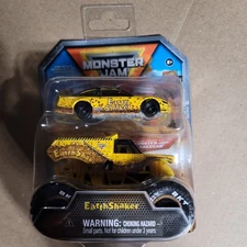 Monster Jam 1:64 Earth Shaker Monster Truck Race Car Combo Series 5 SPIN MASTER