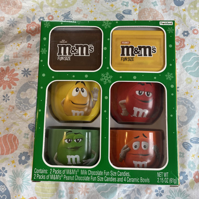 M&M Licensed 4 Ceramic Collector Bowls Candy Gift Set 2023