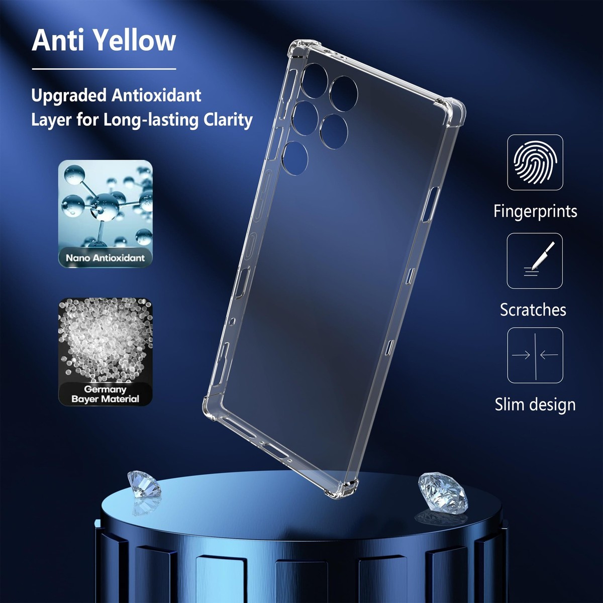 GIOPUEY Mesh Staubdichter Aufkleber für iPhone 17 Pro, 4 Stück