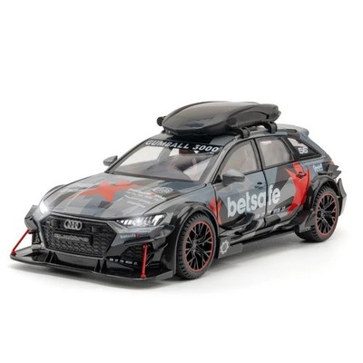 Audi RS6 Avant 1:24 Diecast Modellauto Pull Back Alu Spielzeug Licht Sound modifiziert