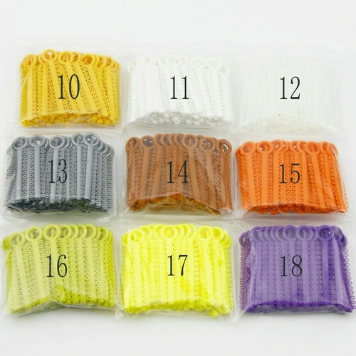 1040 Pezzi Elastici Ortodontici Dentali Tutori Elastici Legature Fascette 36 Colori - Foto 5 di 86