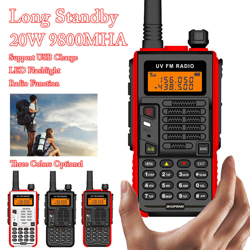 BAOFENG X5 PLUS 20W 9800MAH WALKIE TALKIE VHF/UHF RADIOTELEFON RĘCZNY - Zdjęcie 3 z 12