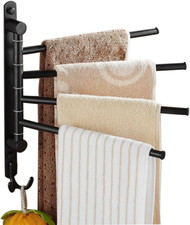 Oil Rubbed Bronze Towel Bars for Bathroom Wall Mounted Swivel Towel Rack Hold...