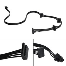 1 PC Cable PCIe GPU 6 Pin to 4 SATA Power Cable PSU fit for Corsair RM1000X UE