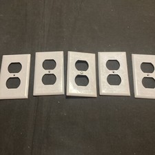 Single Gang Receptacle Cover Gray Flexible Lot Of 5