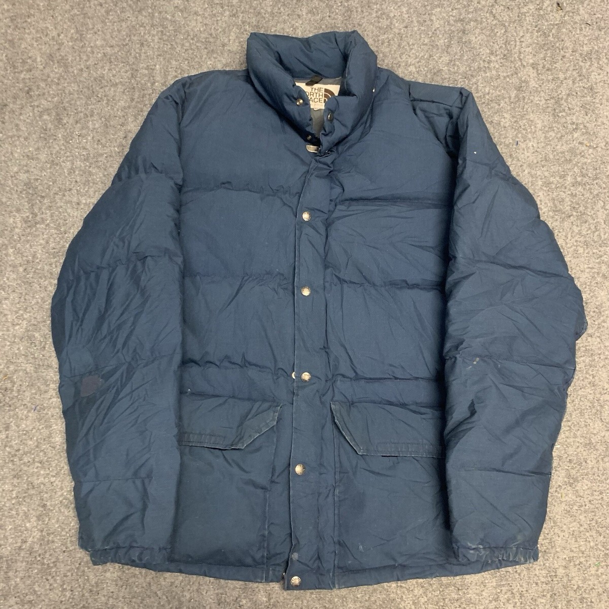 Vintage The North Face 90s Quilted Down Puffer Jacket Size XL Blue