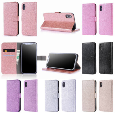 Bling Glitter Case Handy Hülle Wallet Etui Für Samsung A21S A16 A06 A55 A35 A73