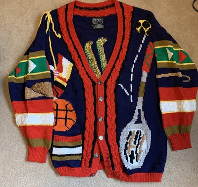 baseball cardigan sweater