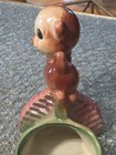 Vintage Planter Deer? Bear? Lamb? over Brick Fence Anthropomorphic Succulent — photo 9