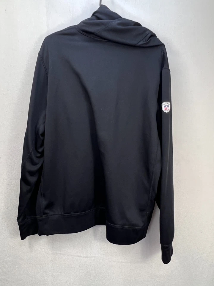 NEW ORLEANS SAINTS Nike Sweater Mens Large Black Therma Fit NFL Football Hoodie Foto 2 de 4