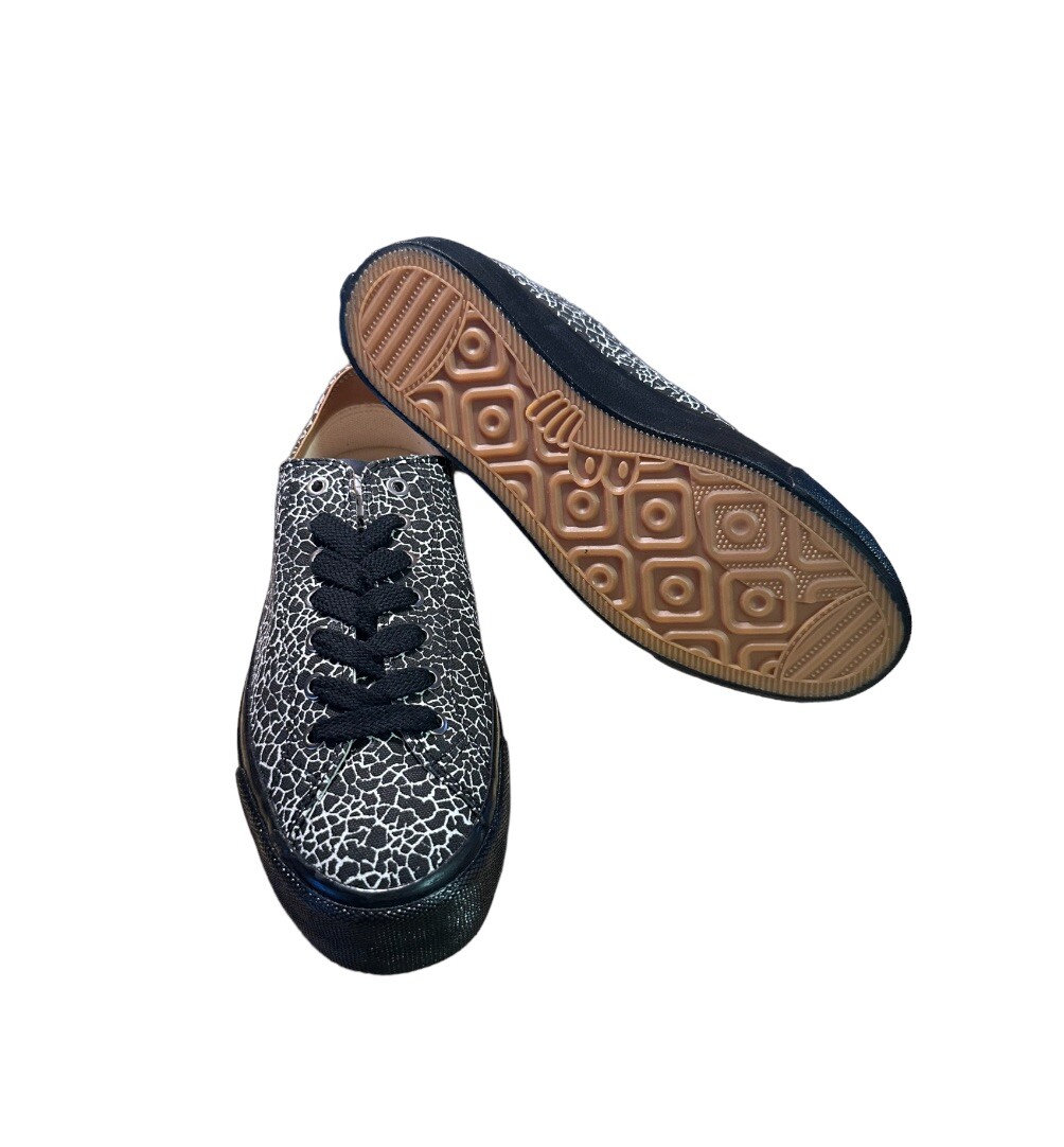 【LAST RESORT AB】 VM003 CANVAS LO : CRACKED BLACK Last Resort AB - VM003 Canvas Shoes | Black Black