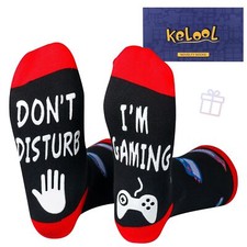 Do Not Disturb I'm Gaming Socks Funny Novelty Gift for Men Teen Boys Dad