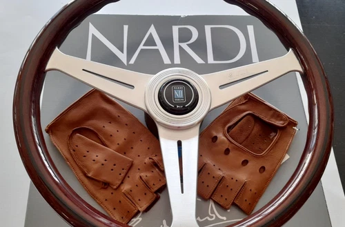 NARDI CLASSIC 39 steering wheel mahogany with semiglossy spokes size 390 mm. KBA