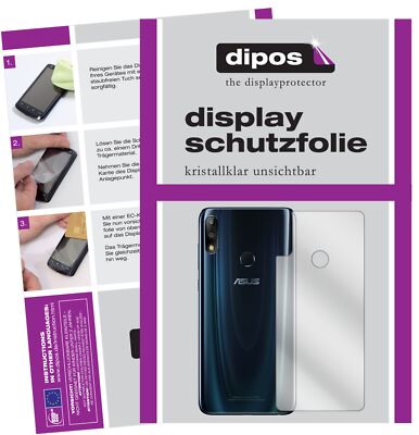 2x Schutzfolie für Asus ZenFone Max Pro (M2) Rückseite klar Displayschutzfolie