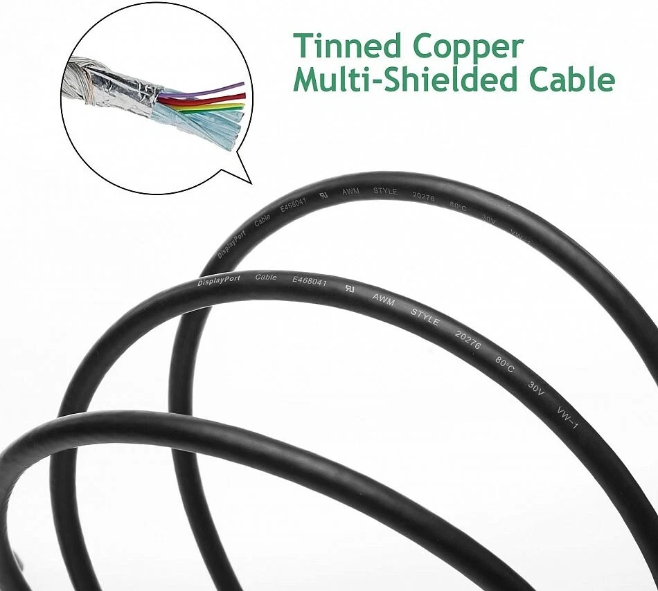 DisplayPort auf DisplayPort Kabel 2 Meter DP Port Anschlusskabel 4K - Bild 4 von 4