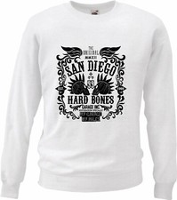 Sweatshirt SAN DIEGO HARD BONES SKULL BIKERSHIRT GOTHIC BIKE CLUB MC MOTORCYCLE