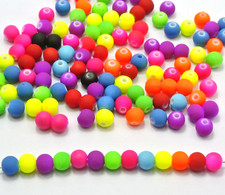 2500 Mixed Matte Fluorescent Neon Beads Acrylic Round Beads 6mm 0.24"