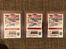 Lot (3) GIANLUCA DALATRI 2017 Panini Elite Contenders USA Baseball Ticket AUTO