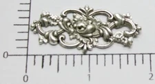 13304          Matte Silver Oxidized Victorian Ornament Brass Jewelry Finding