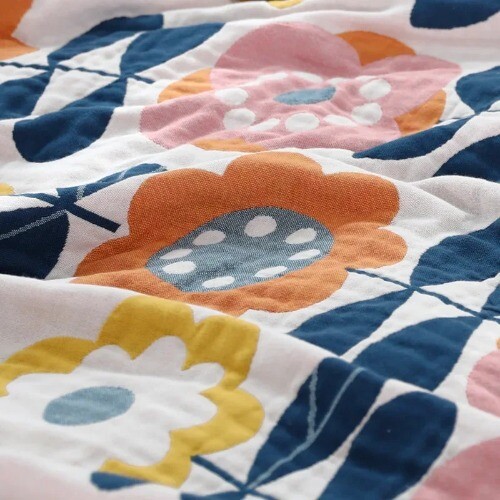 Gauze Cotton Blankets Flowers Sofa Towel Summer Blanket Soft Leisure Boho Sheets - Picture 4 of 58