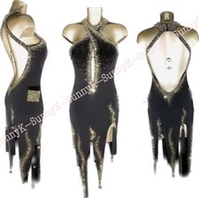 jz Handmade Women Samba Ballroom Swing Salsa Rumba Latin Dance Dress RHYTHM