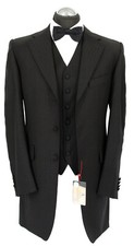 ISAIA luxury tuxedo vest size 48 new Regina Schrecker suit black frock coat