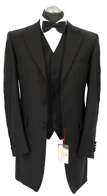 ISAIA Luxus Smoking + WESTE Gr. 48 NEU Regina Schrecker Anzug Schwarz Gehrock