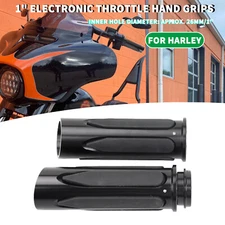 1" Electronic Throttle Hand Grips Handle Bar For Harley Ultra Limited Tri Glide