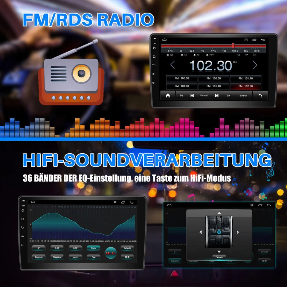 9" Android 13 Autoradio Für Fiat Ducato Citroen Jumper GPS Navi RDS Carplay+Kam - Bild 2 von 4