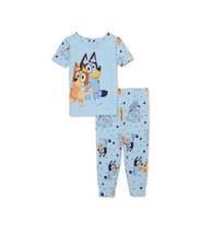 Bluey and Bingo Character TODDLER 3T Snug Fit Two-Piece Sleep Set color BLUE