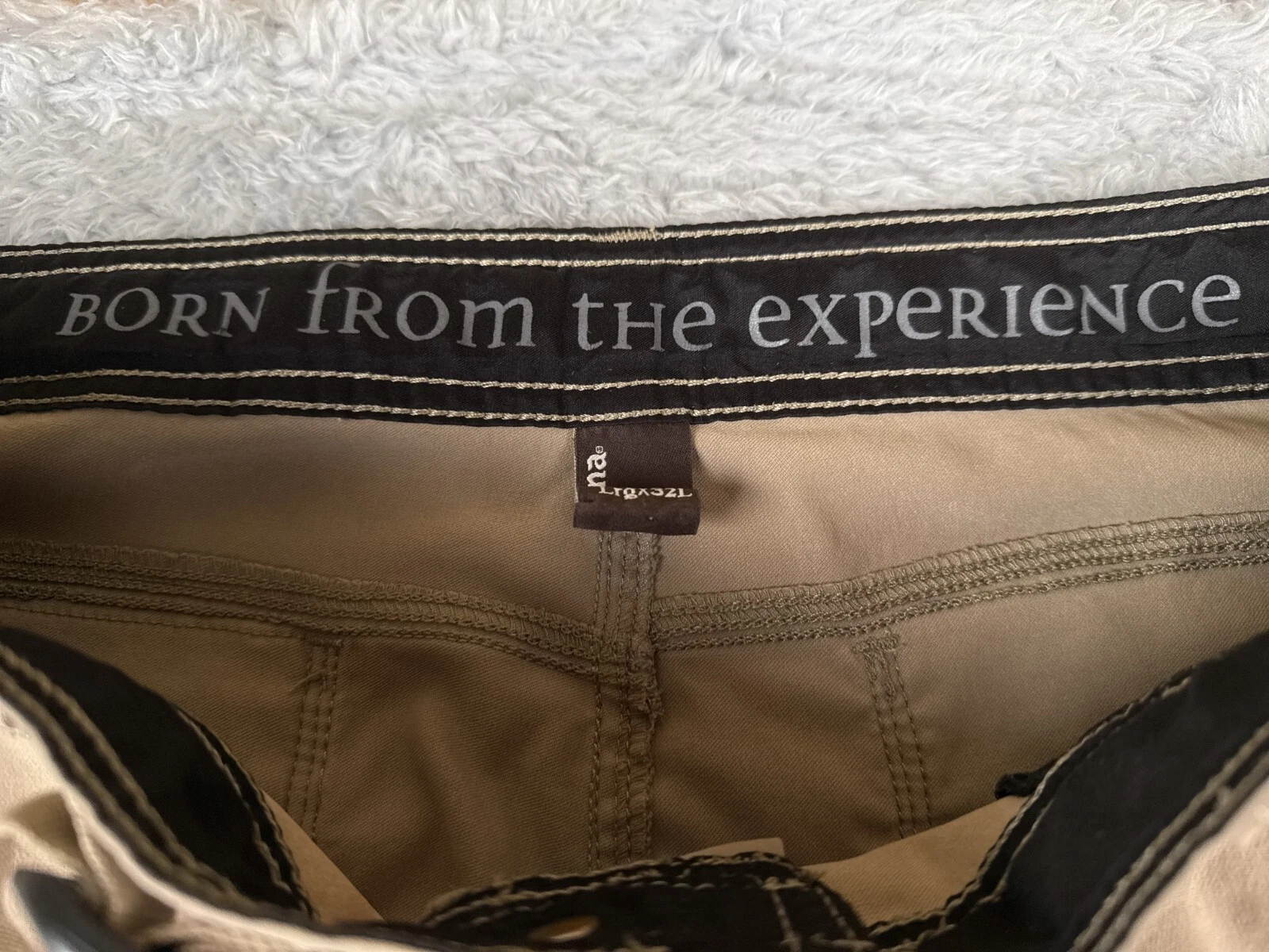 prana cargo pocket nylon blend belted hiking camping pants