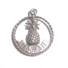 Vintage Hawaii Aloha Pineapple silver charm with extra split jump ring — photo 4