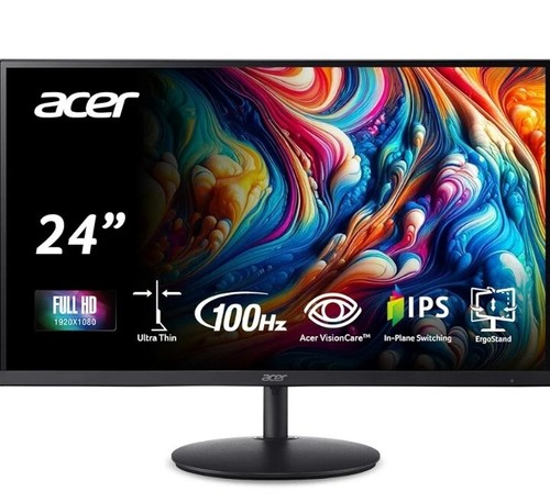 Acer SH242Y Ebmihx 23.8" FHD 1920x1080 Home Office Ultra-Thin IPS Computer...