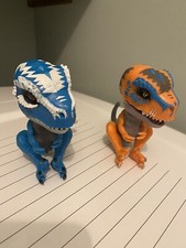 WowWee Fingerling Untamed Blue Orange T-rex Interactive Dino Dinosaur Toy