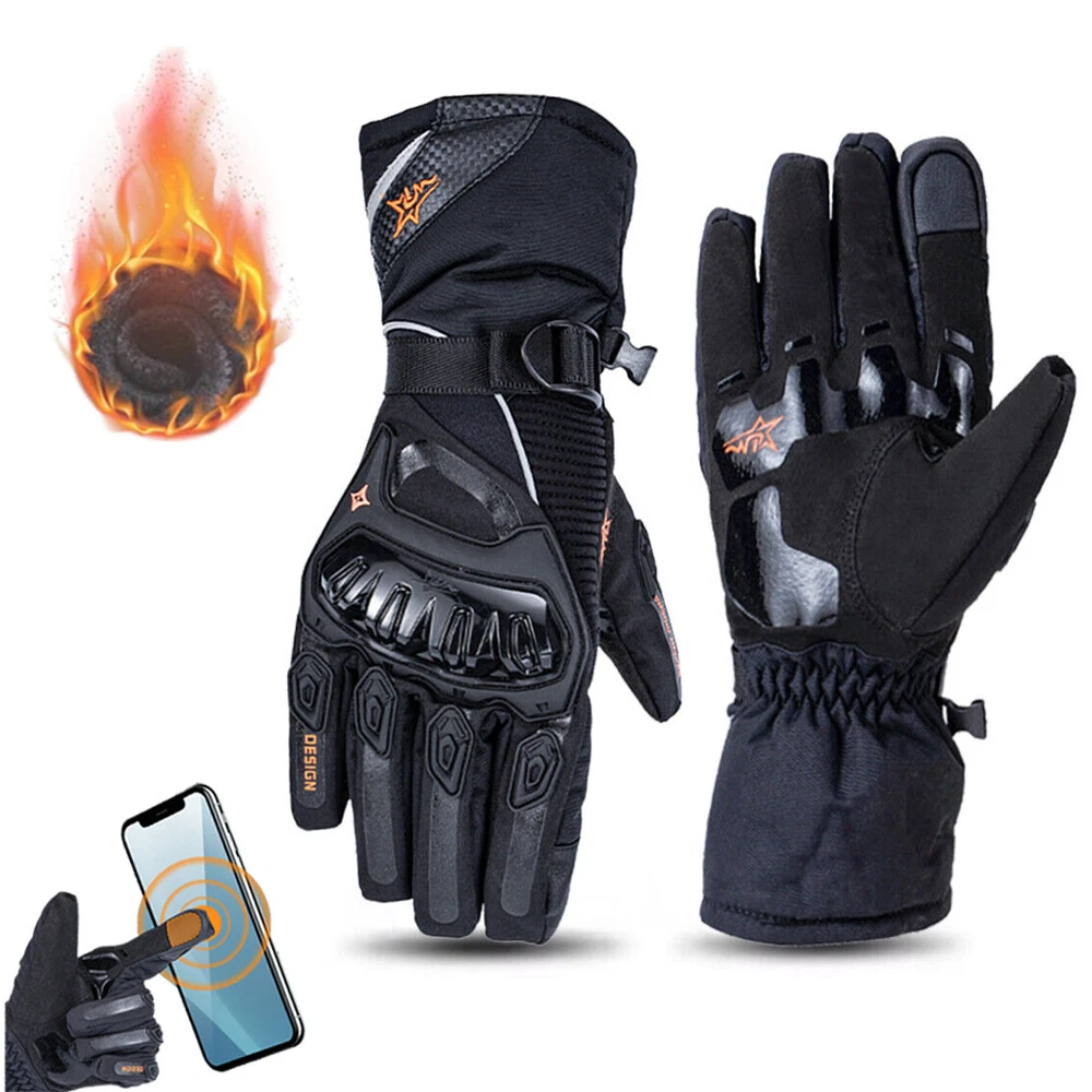 Winter Motorcycle Gloves Windproof Waterproof Touchscreen Men Full Finger Gloves