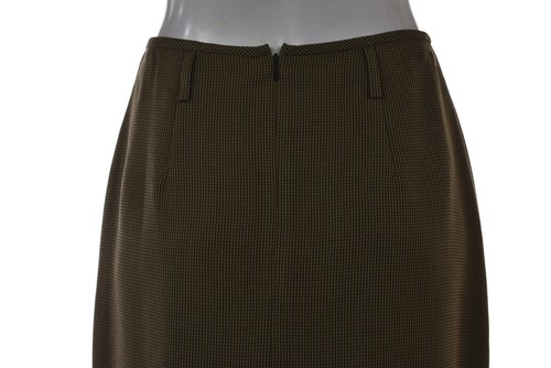 Linda Allard Ellen Tracy Womens Skirt Size 6 Navy Blue Plaid Pencil Below Knee - Picture 3 of 4