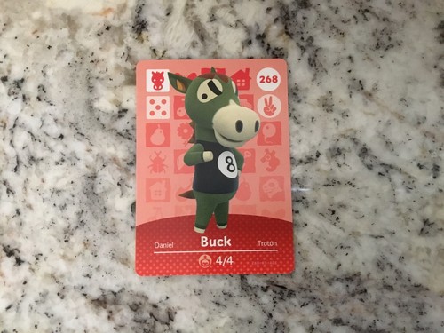 BUCK #268 Animal Crossing Amiibo Authentic Nintendo Mint Card From Series 3