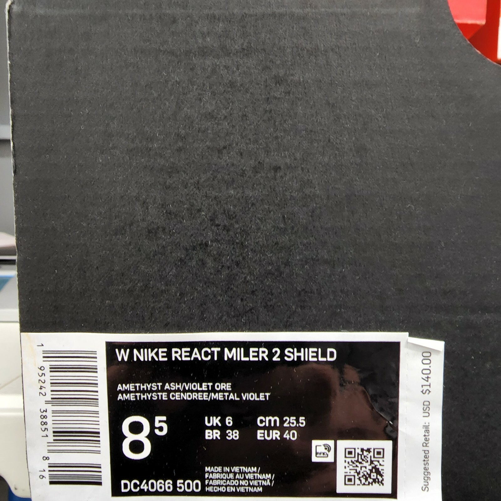 Nike React Miler 2 Shield Women Weatherized Road Running Shoes Violet