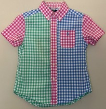 Polo Ralph Lauren Button Down S/S Shirt Kids Size 5 Boys Multicolor with Pocket