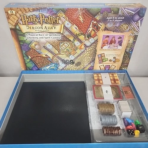 Vintage HARRY POTTER DIAGON ALLEY Board Game Mattel 2001 - Complete!