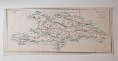 WELLER Map of Haiti (Hayti), 1863 Engraving