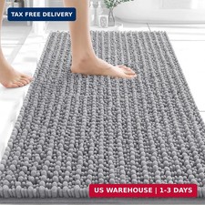 OLANLY Bathroom Rugs 30x20, Thick Soft Absorbent Chenille Bath Rugs