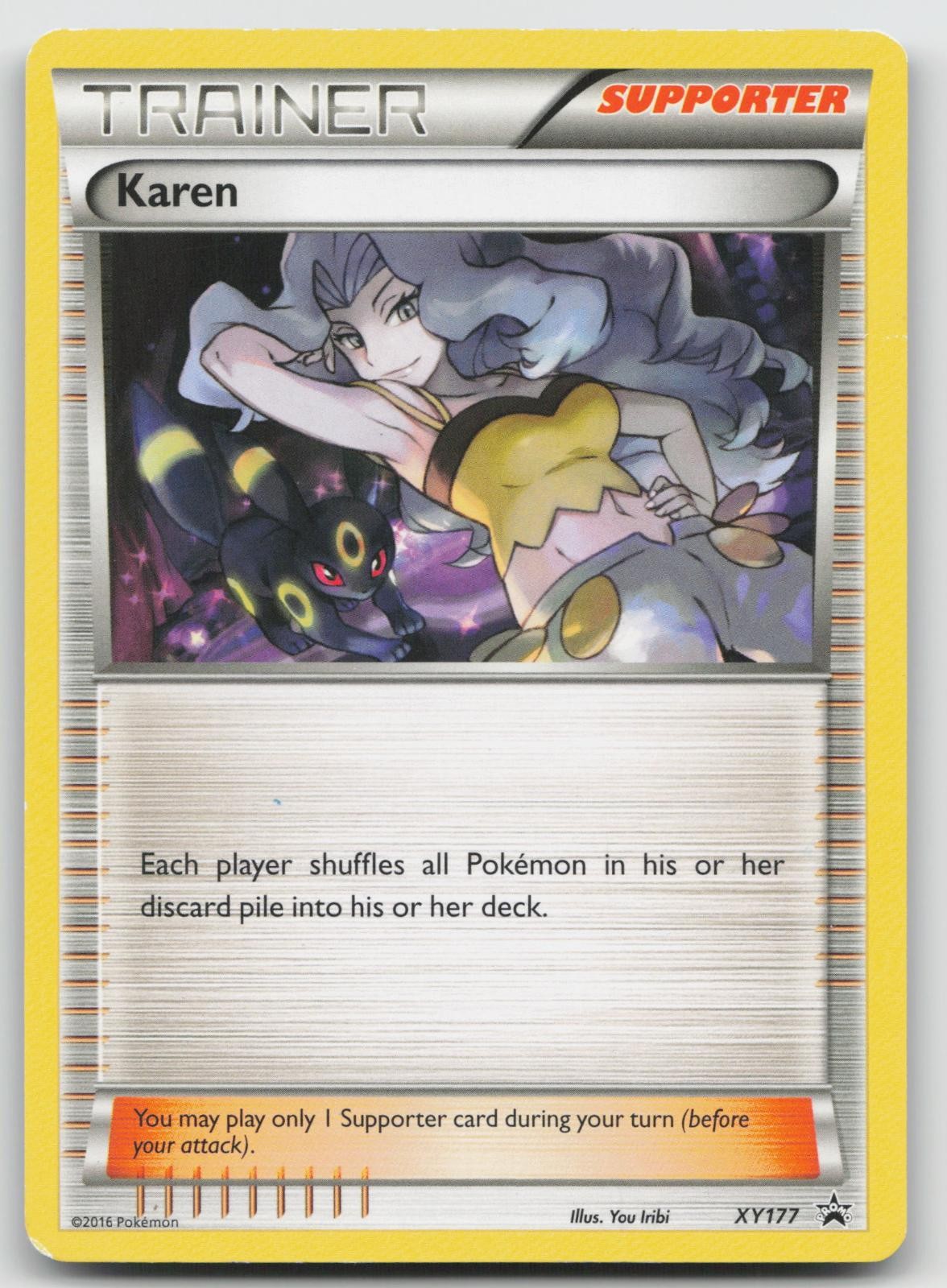 Karen XY177 Promo XY Promo Pokemon Moderately Played